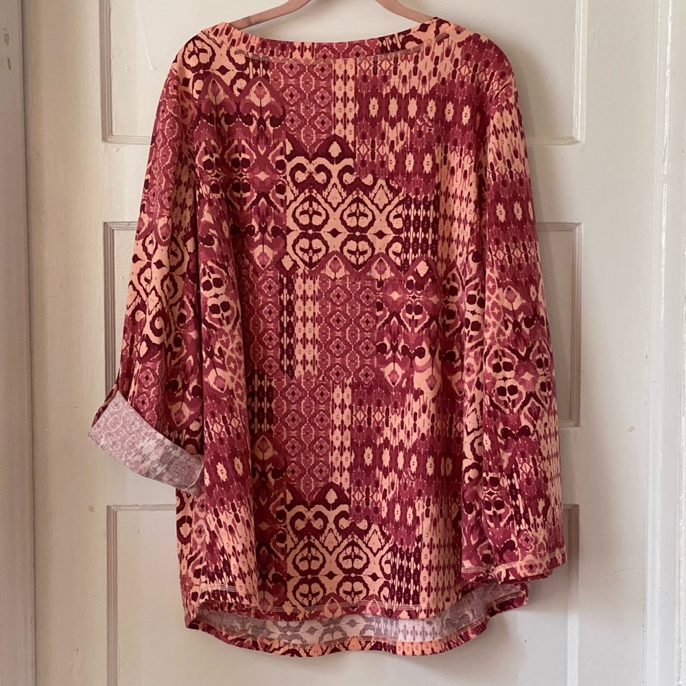 Ruby Rd. Crew Neck Geometric Adjustable Sleeves S… - image 3